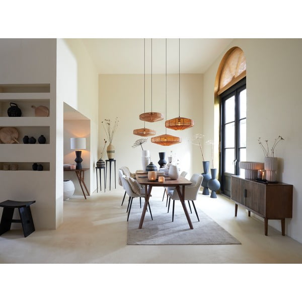 Stranska mizica iz masivne akacije v temni naravni barvi 44x160 cm Quenza – Light & Living-image-3