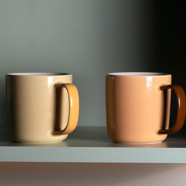Oranžna skodelica iz porcelana new bone china 370 ml Mae – ONA-image-1