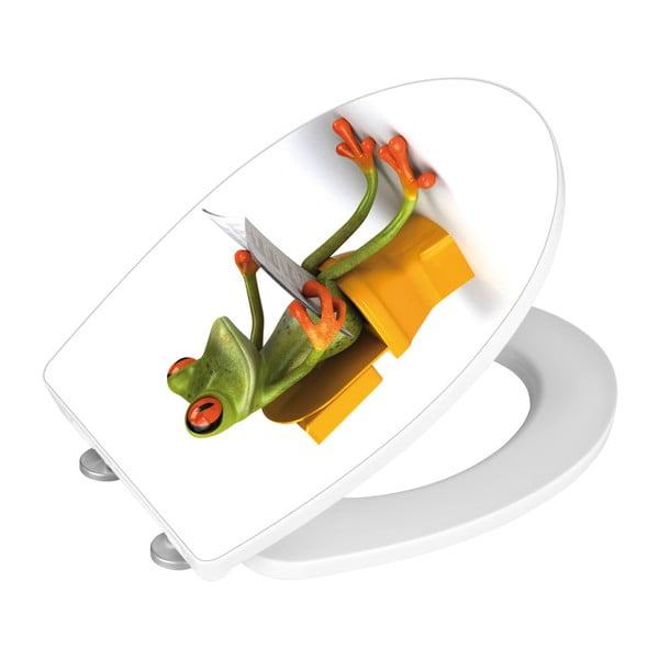 WC deska z enostavnim zapiranjem Wenko Frog News, 45 x 38,8 cm-image-4