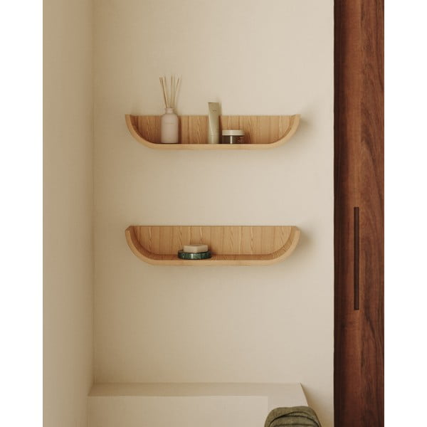 Polica v jesenovem dekorju v naravni barvi 60 cm Salaya – Kave Home-image-1