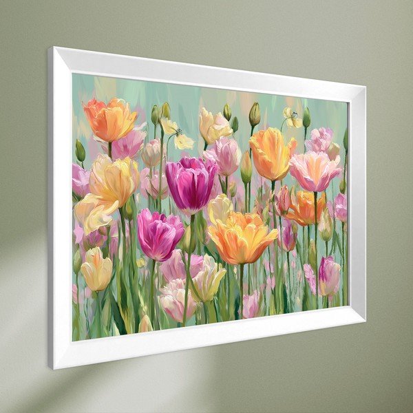 Tiskana slika z okvirjem 75x56 cm Spring Tulip – Styler-image-4