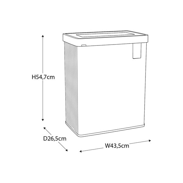 Moder koš za smeti za ločevanje odpadkov iz reciklirane plastike 54 l Verto Recycle – Curver-image-4