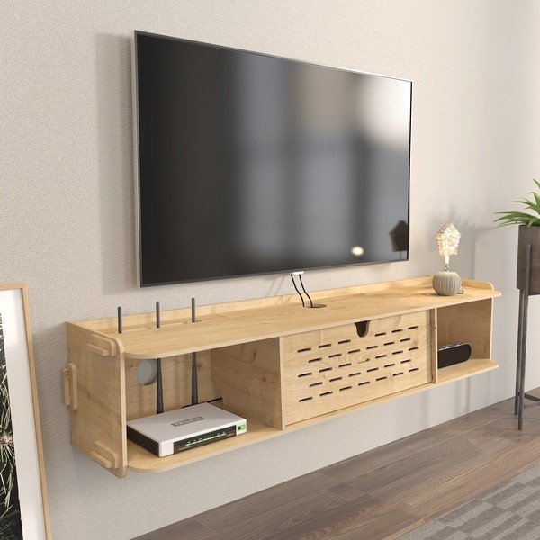 TV omarica v hrastovem dekorju 116,5x19,5 cm Sima - Kalune Design-image-1