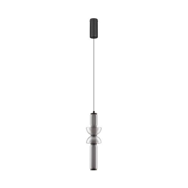 Siva steklena LED zatemnitvena viseča svetilka ø 12 cm Ulon – Nova Luce
