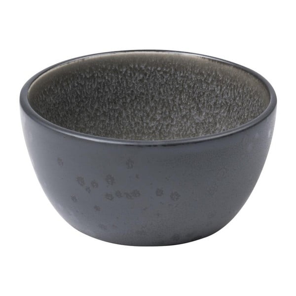 Skleda iz črne keramike z notranjo glazuro v sivi barvi Bitz Mensa, premer 10 cm