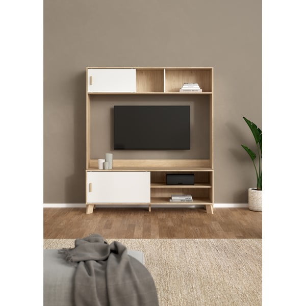 Bel TV komplet v hrastovem dekorju 159x181x48 cm Ikast – Tvilum-image-1
