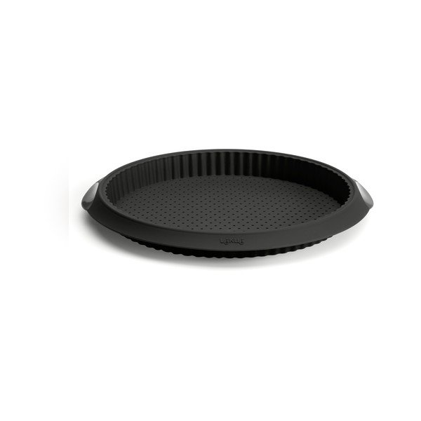 Črn silikonski model za quiche z luknjami Lékué, ⌀ 28 cm