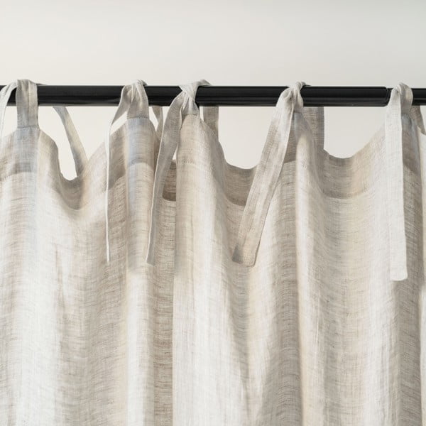Bež lanena lahka zavesa z zankami Linen Tales Daytime, 275 x 130 cm-image-2