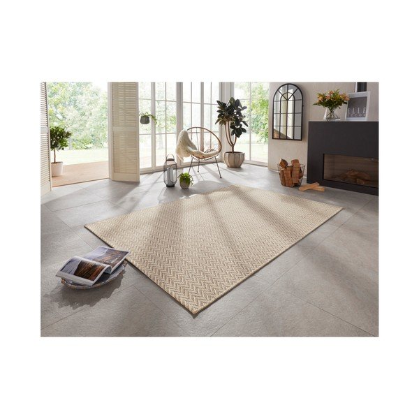 Krem zunanja preproga Elle Decor Brave Caen, 160 x 230 cm-image-1