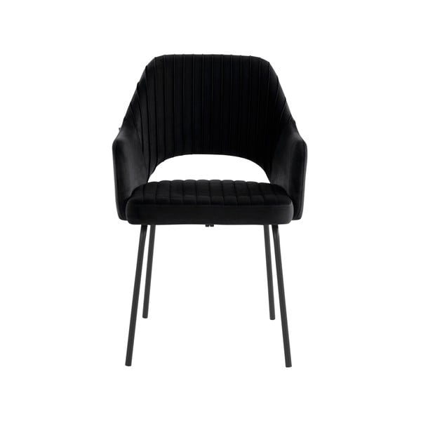 Črni žametni jedilni stoli v kompletu 2 kos Britney - Støraa -image-1