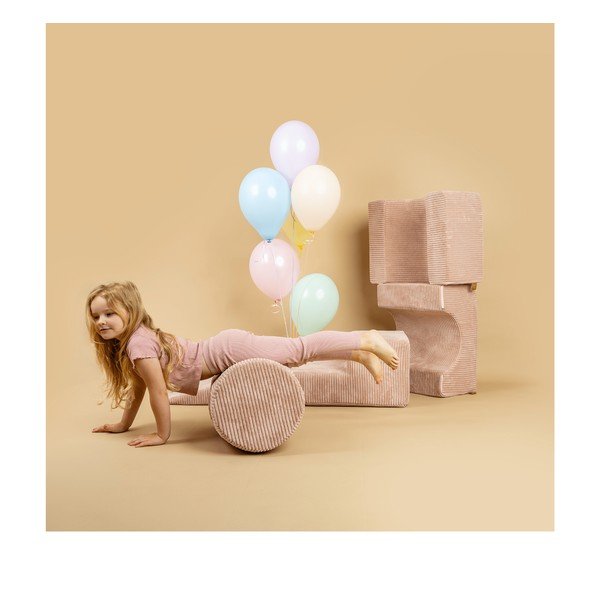 Sivo tekstilno otroško igrišče iz pene 4 ks višina 30 cm 45x170 cm Montessori – Meowbaby-image-1