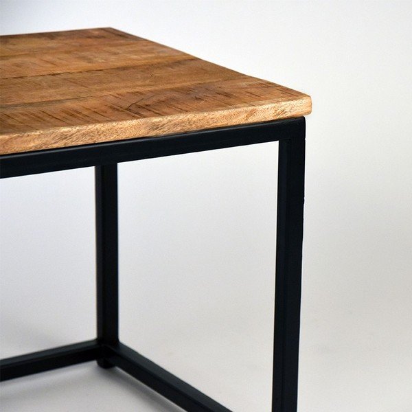Komplet 2 stranskih mizic iz mangovega lesa LABEL51 Twain, širina 45 cm in 39 cm-image-1