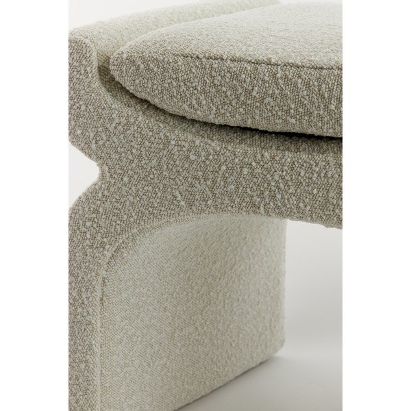 Kremno bel tabure iz tkanine bouclé Nafya – Light & Living-image-3