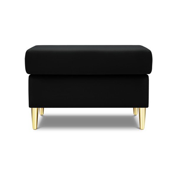 Črn žameten tabure Kyoto – Cosmopolitan Design-image-1