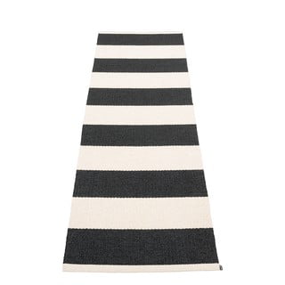 Črno-bel zunanji in notranji tekač 70x225 cm Bob Black Vanilla – Pappelina