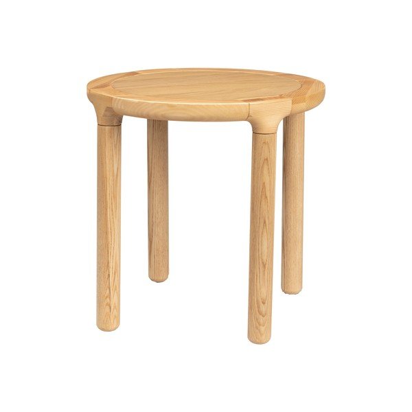 Okrogla stranska mizica v hrastovem dekorju ø 45 cm Storm – Zuiver