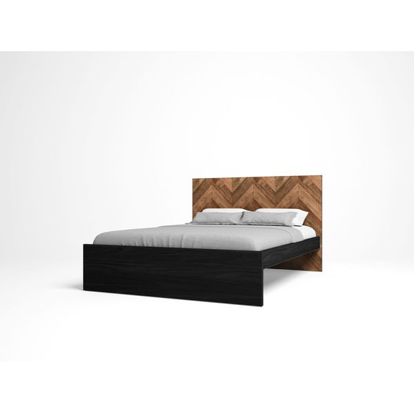 Zakonska postelja v črni in naravni barvi 160x200 cm Gio - Marckeric-image-3