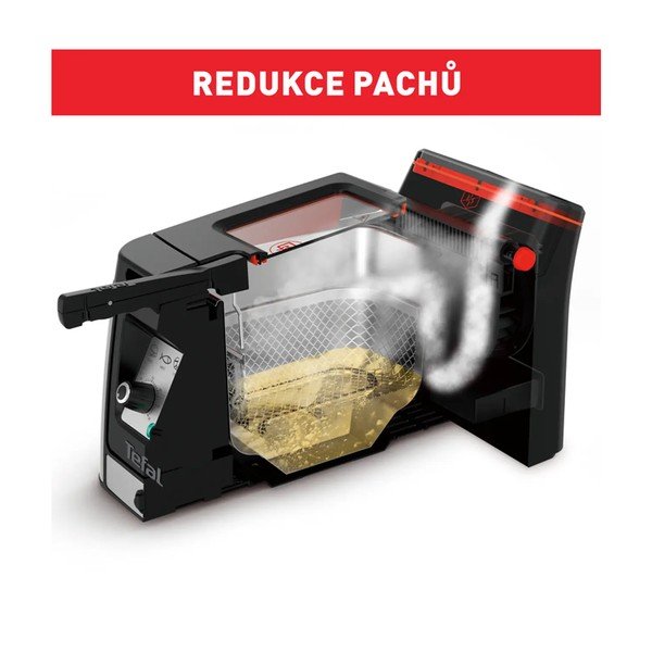 Mat črn/srebrn cvrtnik na vroč zrak Clear Duo FR600D10 – Tefal-image-3