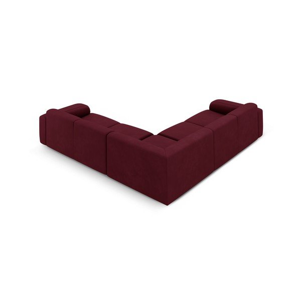 Bordo rdeča kotna sedežna garnitura (s kotom po izbiri/v obliki črke L) Molino – Micadoni Home-image-2