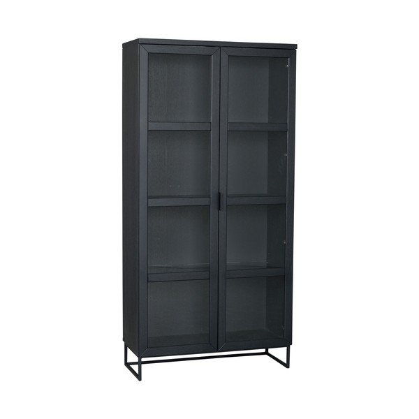 Črna hrastova vitrina 95x195 cm Everett - Rowico-image-2