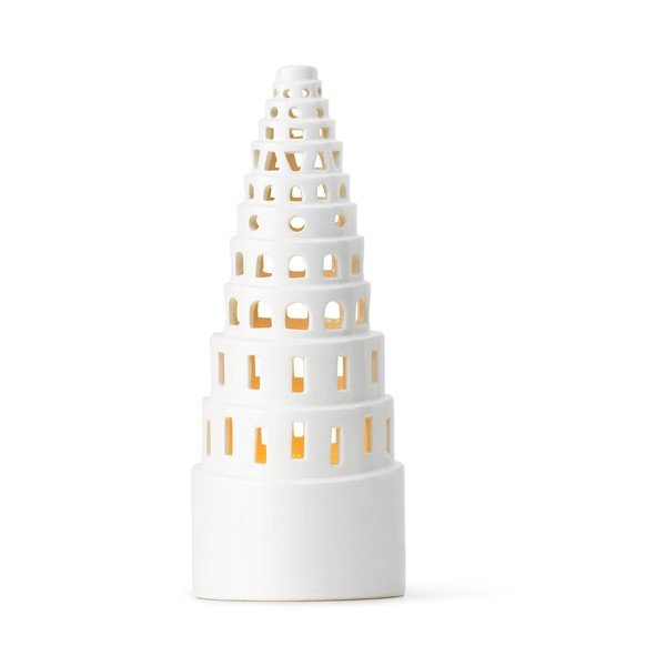 Beli keramični božični svečnik Kähler Design Lighthouse, ø 9 cm-image-2