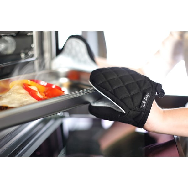 Črno-bela bombažna rokavica s silikonskim Vialli Design-image-1