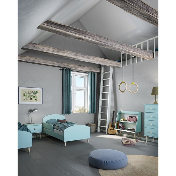 Turkizna otroška knjižna omara 81x80 cm Gaia - Tvilum-image-4