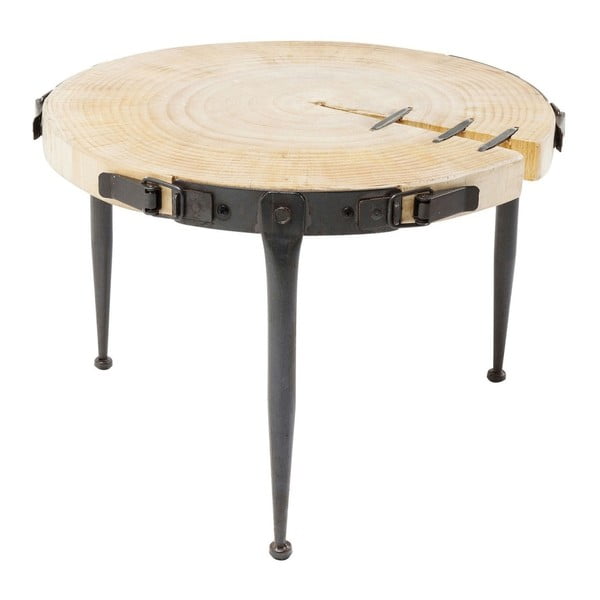 Kare Design Zložljiva mizica Bosco iz borovega lesa, Ø 35 cm
