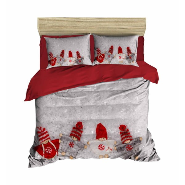 Božična posteljnina za zakonsko posteljo z rjuho Ricardo, 160 x 220 cm