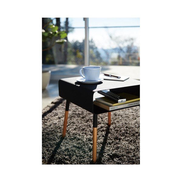 Črna klubska mizica YAMAZAKI, višina 35 cm-image-1