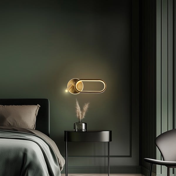 LED stenska svetilka v zlati barvi Monet – Candellux Lighting-image-3