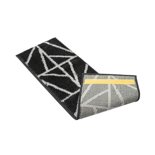 Črni komplet preprog za stopnice 13 ks 22x73 cm Striped – Mila Home