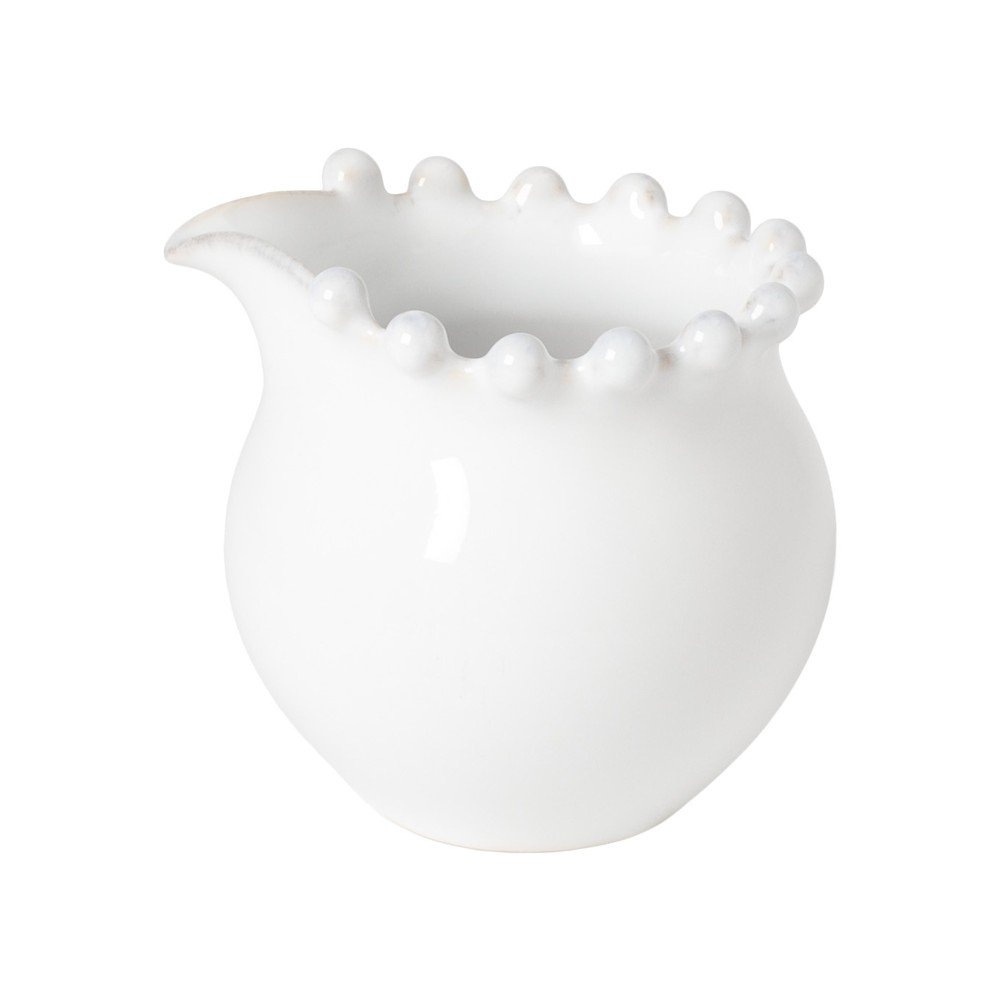 Bel vrč za mleko iz kamenine 100 ml Pearl