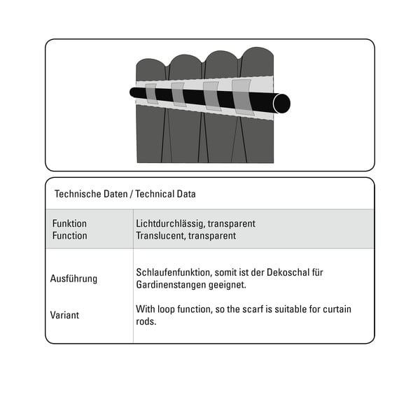 Bela prosojna zavesa 135x245 cm Zen Silence – Gardinia-image-3