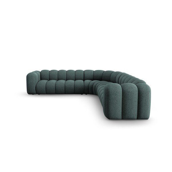 Turkizna kotna sedežna garnitura iz šenilje Lupine – Micadoni -image-2