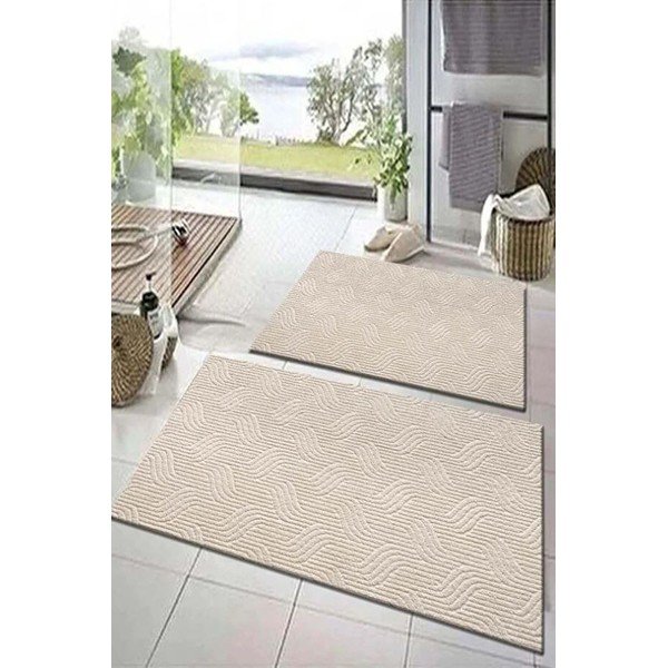 Bež kopalniške preproge v kompletu 2 ks 60x100 cm – Mila Home-image-1