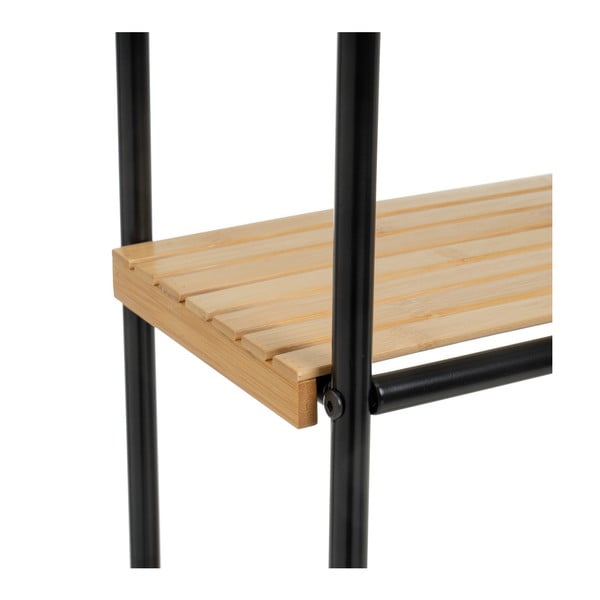 Bambusov regal v črni in naravni barvi 41x77 cm – Casa Selección-image-3