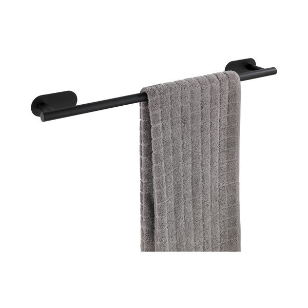 Mat črno stensko držalo za brisače iz nerjavečega jekla Wenko Orea Rail Turbo-Loc®-image-2