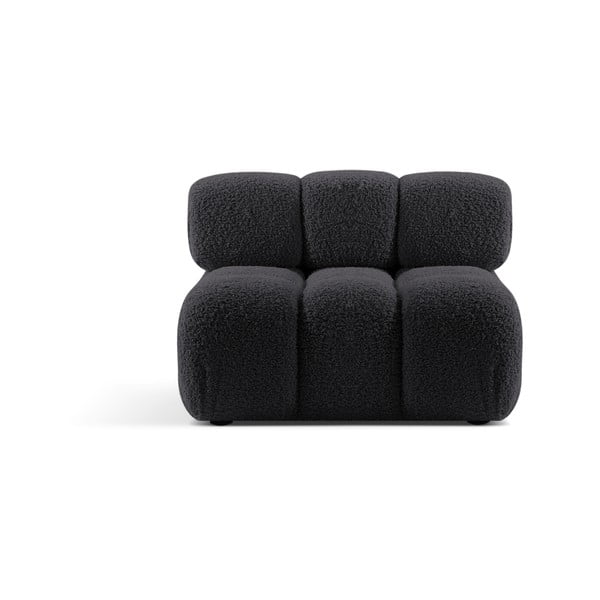 Antracitno siv modul za sedežno garnituro iz tkanine bouclé (sredinski modul) Bellis – Micadoni Home