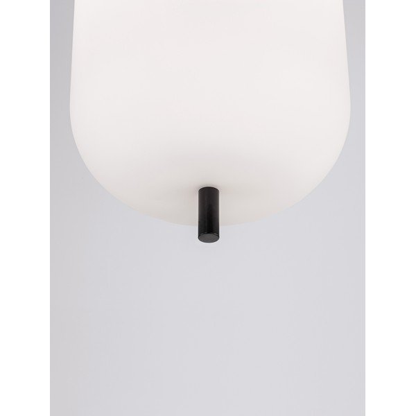 Bela/črna steklena viseča svetilka ø 22 cm Lato – Nova Luce-image-4