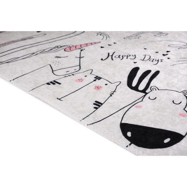 Slonokoščena pralna otroška preproga 120x180 cm Animal Kingdom – Vitaus-image-2