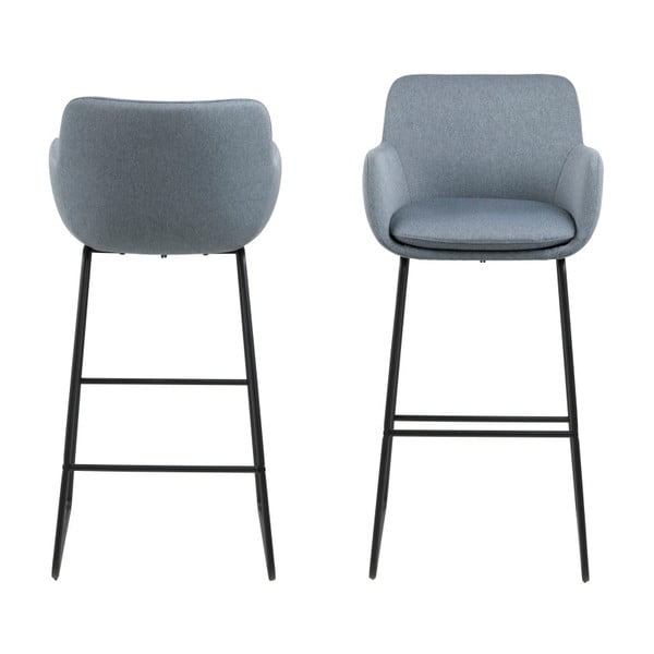 Komplet 2 modrih barskih stolov Actona Lisa-image-2