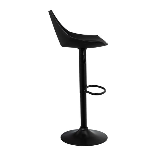 Črni barski stoli v kompletu z nastavljivo višino 2 ks iz umetnega usnja (višina sedeža 56,5 cm) – Casa Selección-image-1