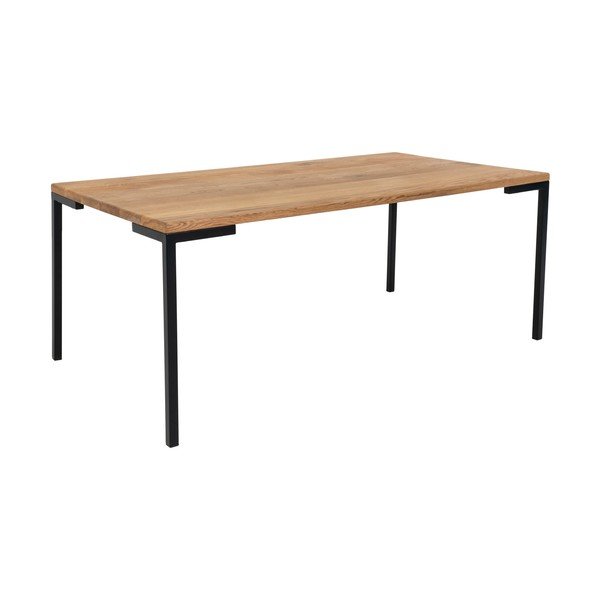 Črna kavna mizica z vrhom iz hrastovega lesa House Nordic Lugano-image-1