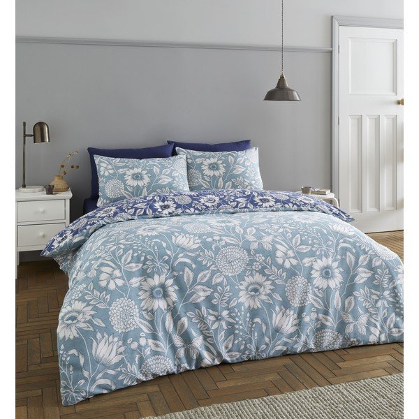 Zeleno-modra posteljnina 200x135 cm Tapestry Floral - Catherine Lansfield-image-1