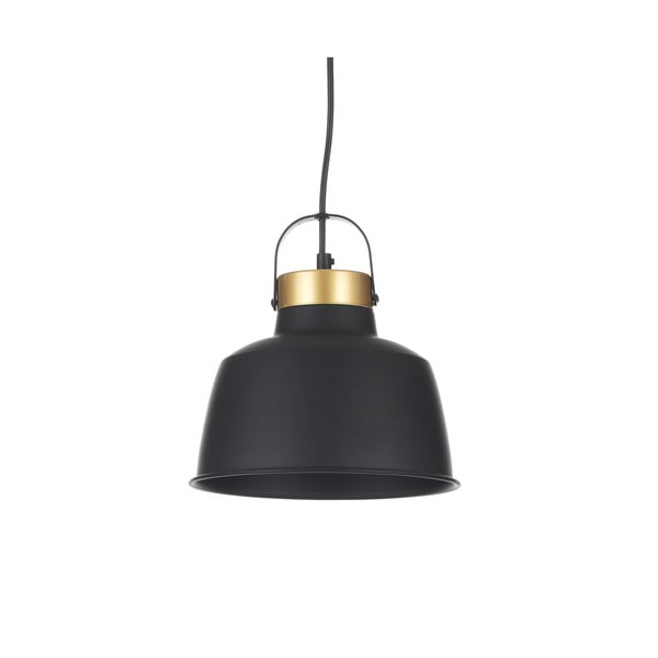 Viseča svetilka s kovinskim senčnikom v črno-zlati barvi Industrial - Tomasucci
