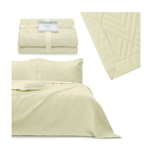 Bež prešito pregrinjalo iz mikrovlaken 170x210 cm Ophelia – Restilo-image-4