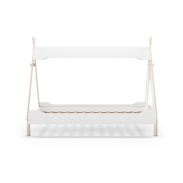 Bela otroška postelja iz masivnega bora v obliki hiške 90x190 cm Nora – Marckeric-image-3