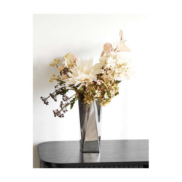 Jeklena vaza v srebrni barvi (višina 23 cm) – House Nordic-image-1
