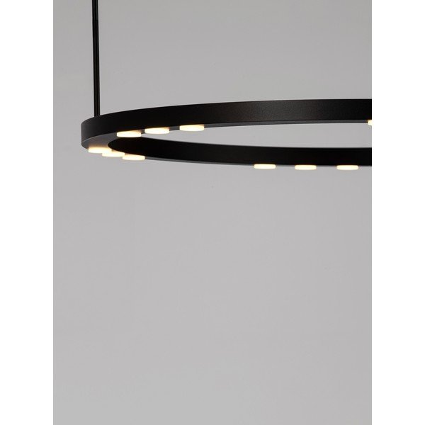Mat črna aluminijasta LED zatemnitvena viseča svetilka ø 60 cm Lunette – Nova Luce-image-2